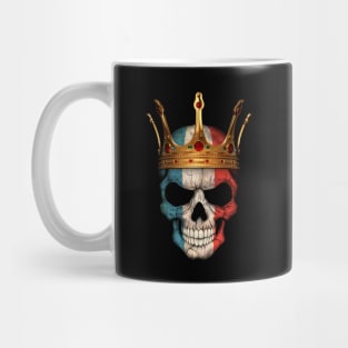 French Flag Skull with Crown Mug